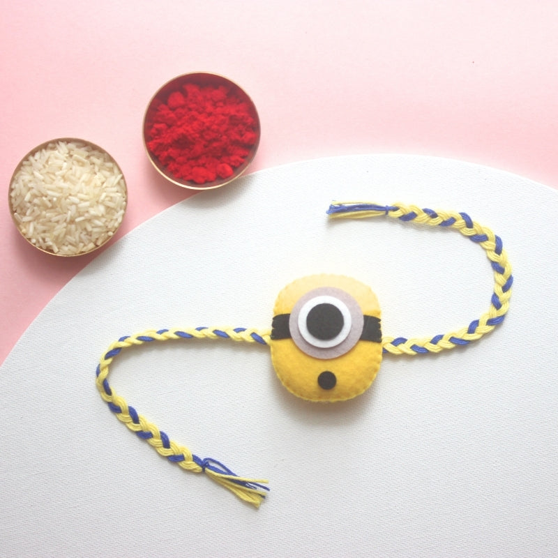 Minion Felt Rakhi – Handmade Kids Rakhi