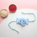 Blue Elephant Felt Rakhi – Handmade Kids Rakhi