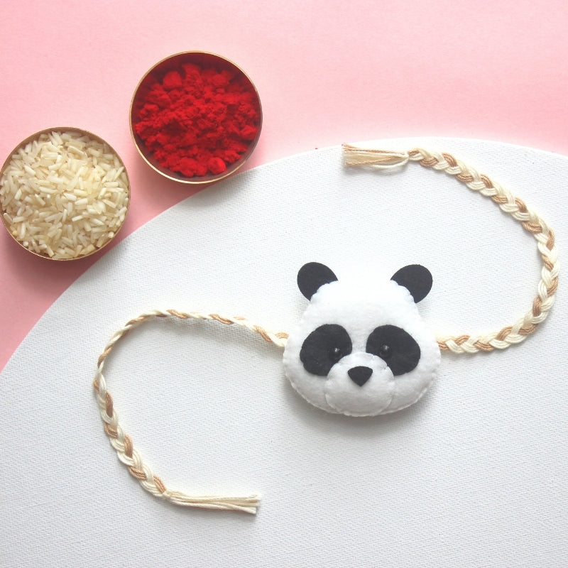 Panda Felt Rakhi – Handmade Kids Rakhi