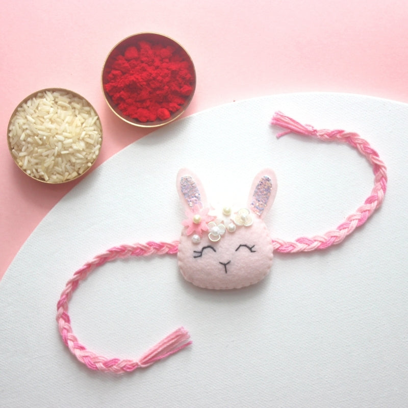 Rabbit Felt Rakhi – Handmade Kids Rakhi