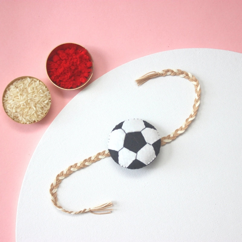 Football Felt Rakhi – Handmade Kids Rakhi