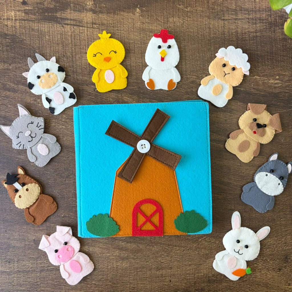 Farm theme Felt book