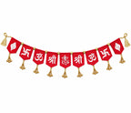 Traditional Felt Diwali Toran with Shubh Symbols