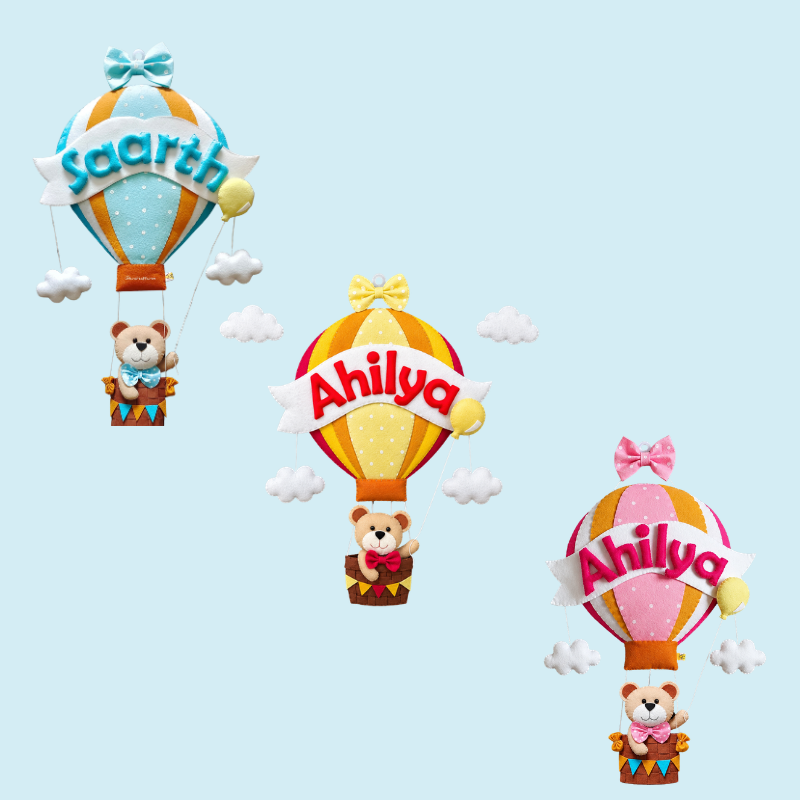 Personalized big hot air balloon for Girl