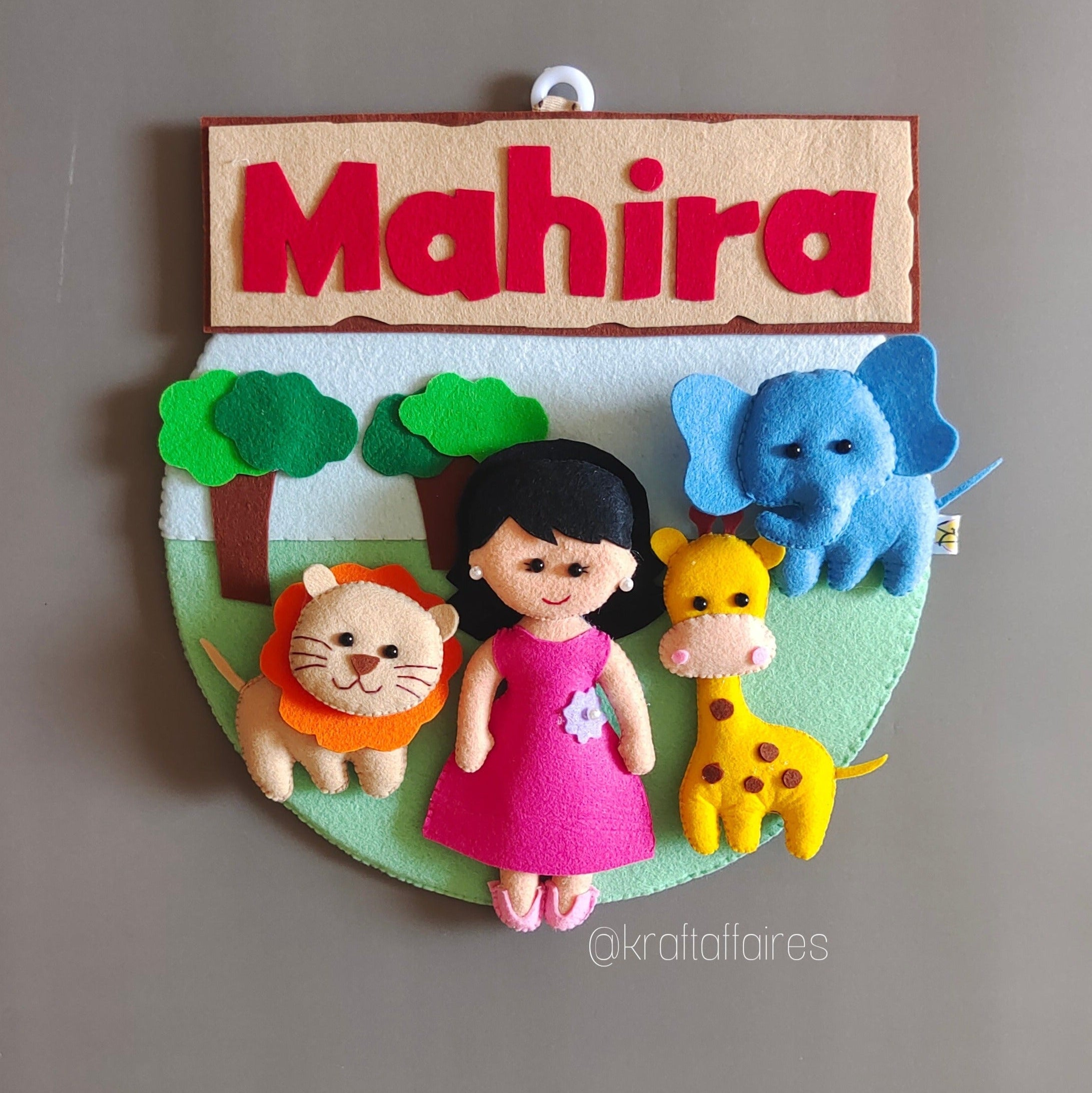 Personalised Jungle Safari Handmade Wall Decor