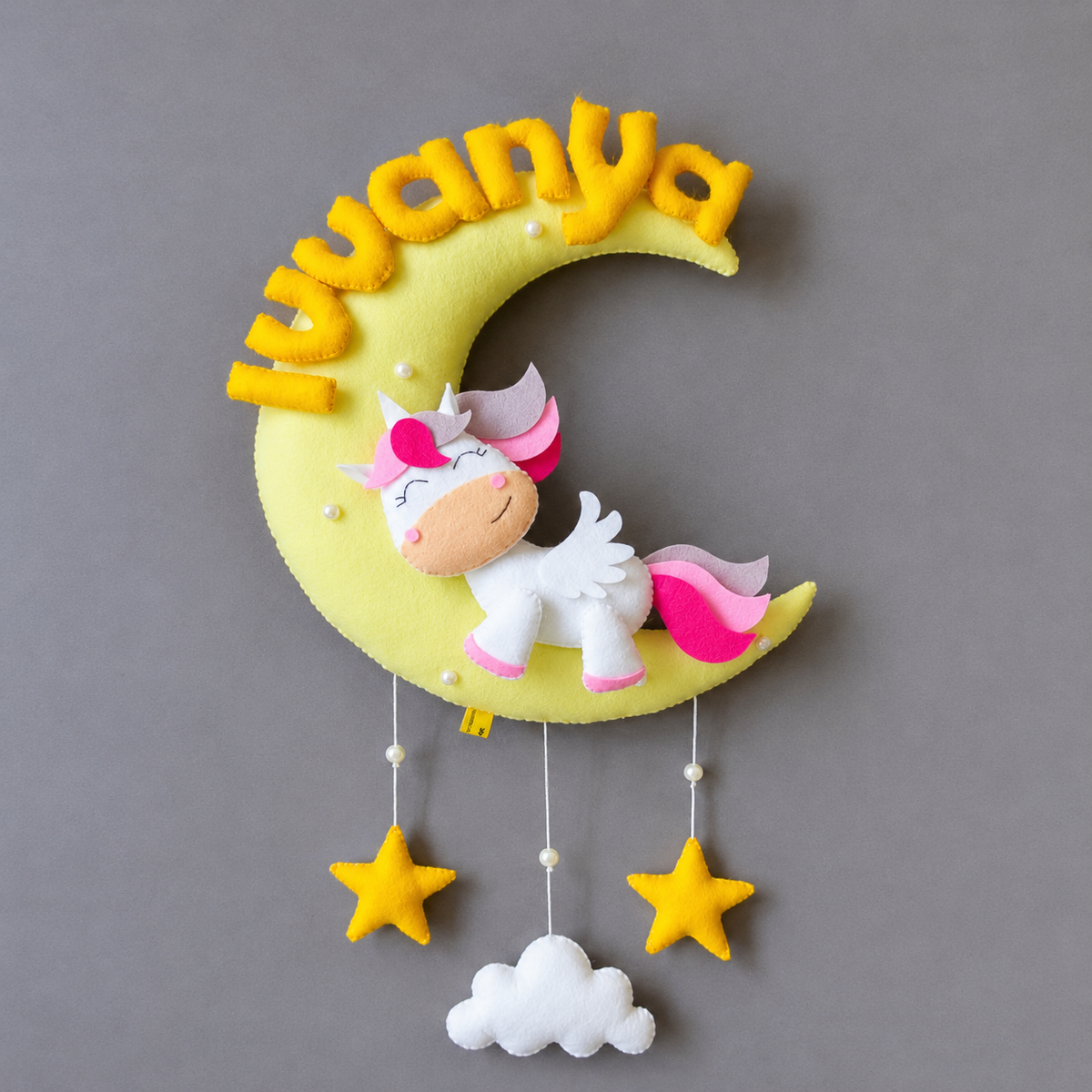 Personalized Cute Unicorn on moon