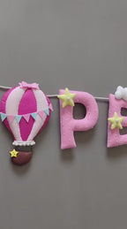 Personalized Hot air Balloon theme Bunting