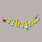 Personalized Peppa theme Bunting