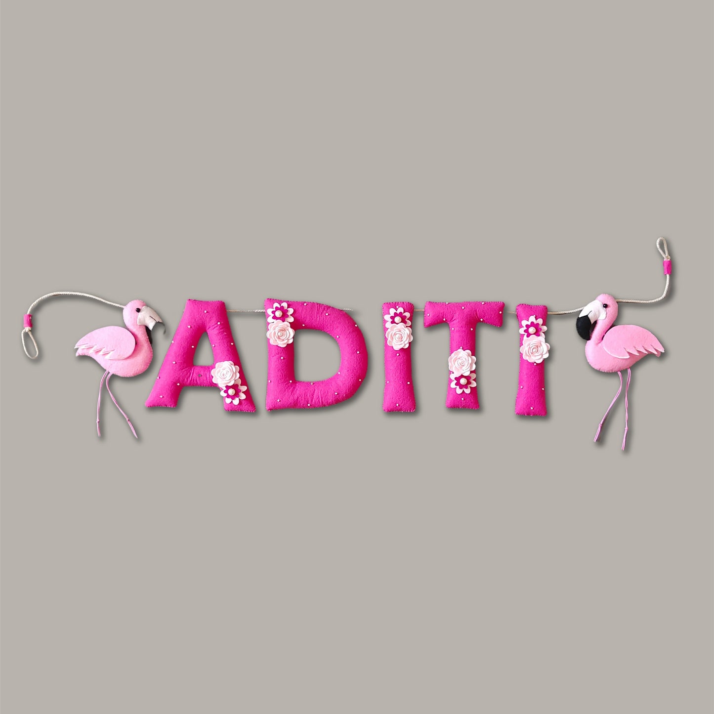 Personalized Flamingo theme Bunting