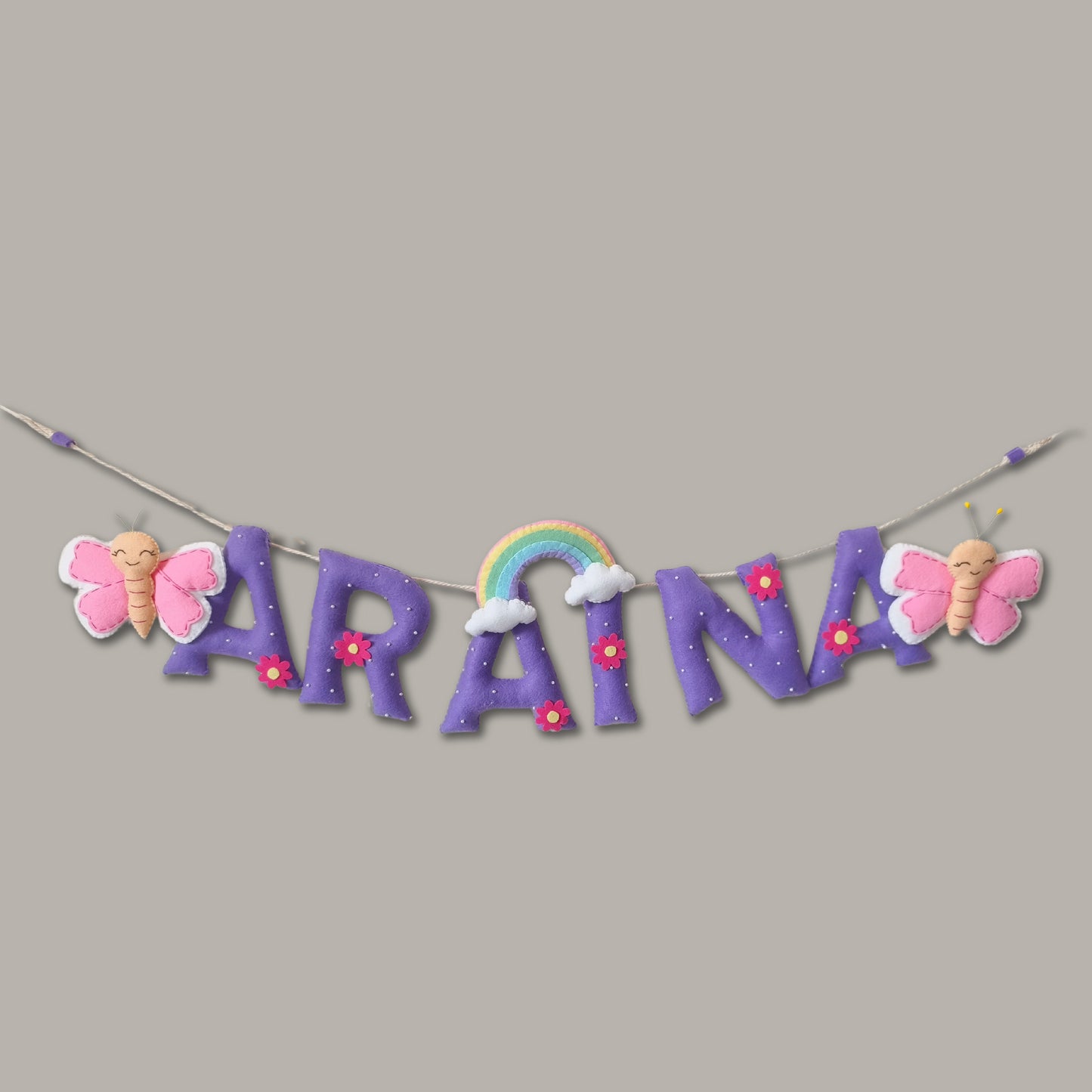 Personalized Butterfly Theme Bunting