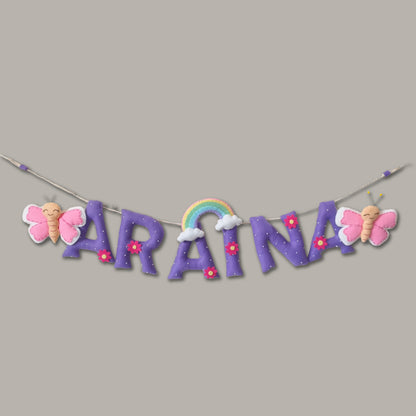 Personalized Butterfly Theme Bunting