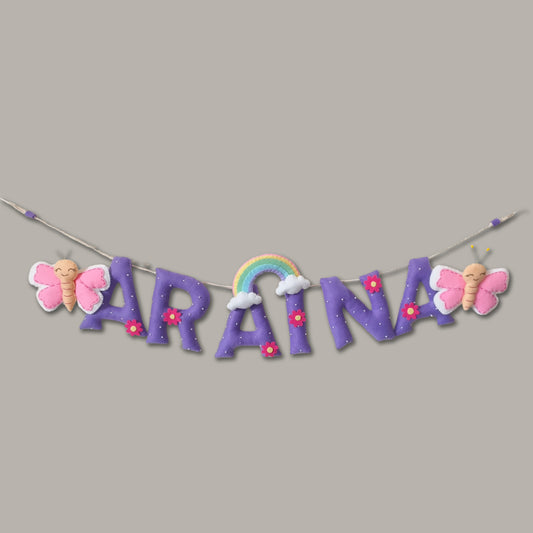 Personalized Butterfly Theme Bunting