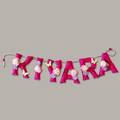 Personalized Floral theme Bunting