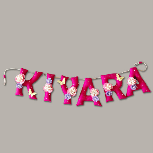Personalized Floral theme Bunting