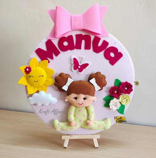 Small baby girl wall decor